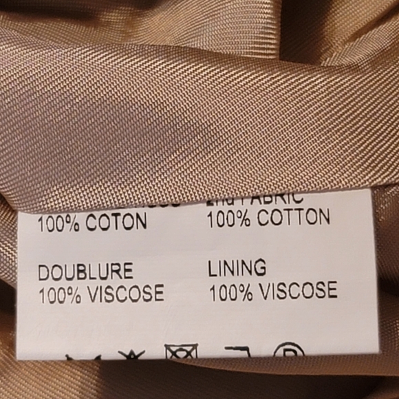 NWT Carven Yellow Beige 100% Cotton Tweed Pensil Knee Length Skirt 38 US 6 - Picture 8 of 9